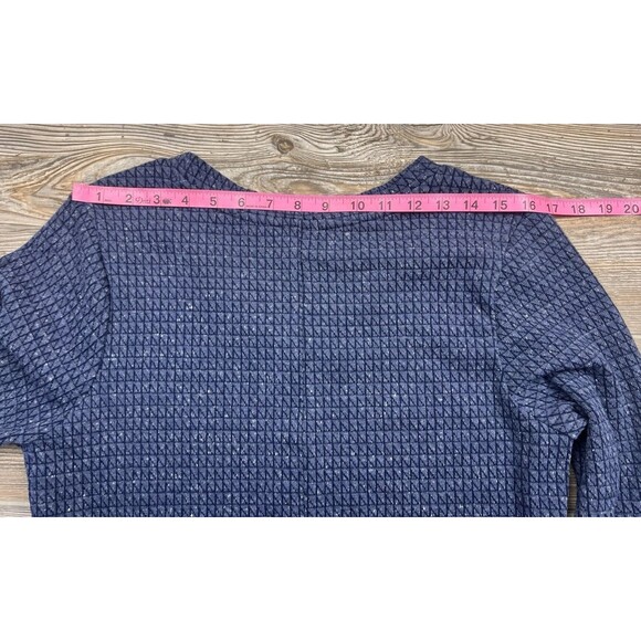 Soft Surroundings Blue Lima Long Sleeve Printed Knit Tunic Dress MED Minimalist - Picture 11 of 15